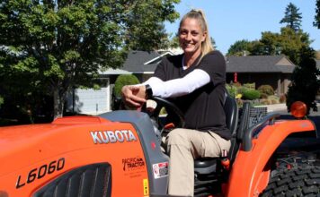 Her ‘office’ is the golf course Carly Funicello drives a rough mower, one of several mowers at the Summerfield golf course.