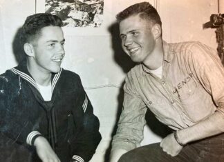 Tigard Vietnam veteran had front row seat to American atomic testing In this photo Larry Jensen (right) poses with former Tigard High School classmate Charlie Rayner, whose twin sister Lois still lives in Tigard.