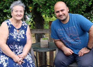 Foster care home becomes a family affair Mirela and Victor Gavojdea sit on the spacious patio of Grant Home Care.