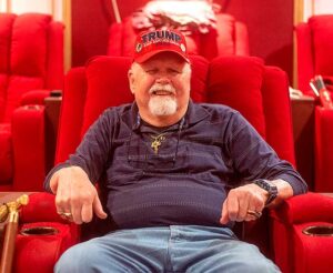 Larry Jensen currently lives in his boyhood home in Tigard, but he has converted a former garage into his own personal movie theater, complete with stadium-style seating.