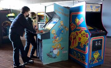 Hit the Reset Button at new Tigard arcade Ash Wolfe and Julian Lepe play a game of The Simpsons.