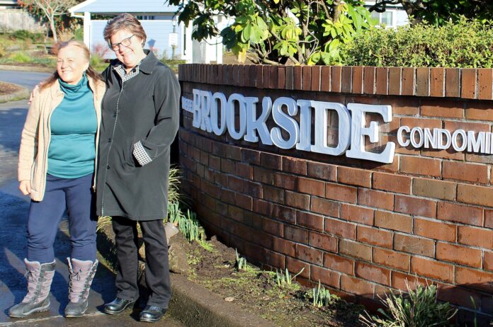 Brookside Condominiums Board of Directors Member/Director of Maintenance Sukulina Dasi (left) and former Chair Maureen Murphy spearheaded the $2.8 renovation project last year.