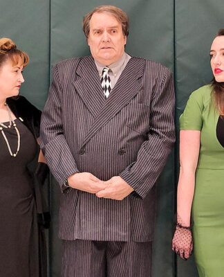 Cast members Lura Longmire (left), Rick Hoover and Mary Reischmann