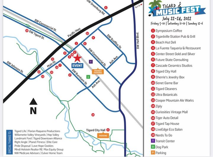 Music Festival map