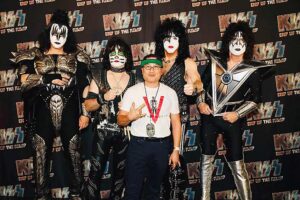 Paul Vu spent a rare evening with KISS after making bespoke glasses for band members. Though his eyewear has made it onto several famous mugs, he rarely meets or works directly with the celebrities.