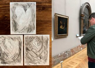 Followup: Tigard artist Alex LaFollette at the Louvre LaFollette created a series of three paintings, gradually deconstructing Saint John the Baptist. He focused on Davinci’s use of tone and shading rather than attempting to recreate the work literally.