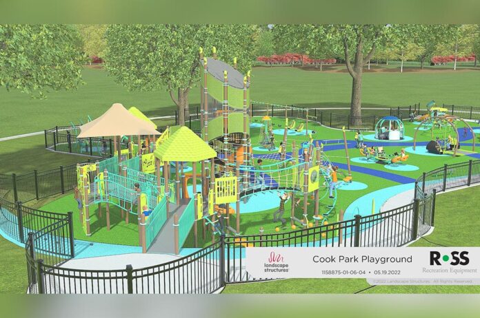 Designers predict Cook Family Park’s innovative new inclusive playground will draw visitors from around the area to enjoy its integrated approach to making a play space for all kids.