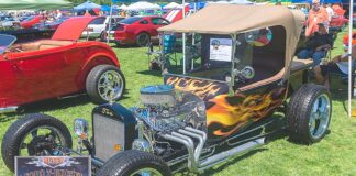 The man behind Landmark Ford has a generous heart Rick Cram’s 1923 Ford T Bucket at the 2022 Tigard Festival of Cars.