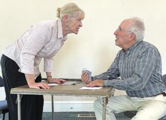 Mask and Mirror Community Theatre presents The Gin Game Castmembers Kathleen Silloway as Fonsia Dorsey and Marc Berezin as Weller Martin
