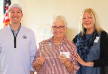 Summerfield wins OGA Member Club of the Year Award Following the Summerfield Women’s Golf Club’s fall luncheon, Ryan Melnychuk (left), OGA director of membership and outreach, posed with Mary Kerns (center), the club’s handicap chair who submitted the application, and Barbara Kelley (right), who chaired the club’s Caring Closet fundraiser for the past three years. Barbara Sherman/Tigard Life
