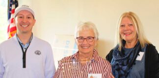 Summerfield wins OGA Member Club of the Year Award Following the Summerfield Women’s Golf Club’s fall luncheon, Ryan Melnychuk (left), OGA director of membership and outreach, posed with Mary Kerns (center), the club’s handicap chair who submitted the application, and Barbara Kelley (right), who chaired the club’s Caring Closet fundraiser for the past three years. Barbara Sherman/Tigard Life