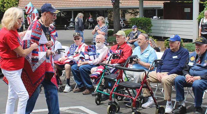King City Senior Village veterans each receive their own Quilt of Valor