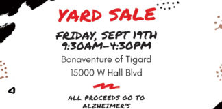 Bonaventure of Tigard to Host Yard Sale Fundraiser for the Alzheimer’s Association