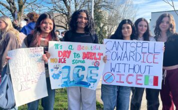 Over 100 Tigard High School Students Walk Out for “Free America” protest