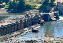 Southern Oregon dam operators face intensifying legal battles after 2023 lamprey killing The 135-year-old Winchester Dam near Roseburg underwent repairs from August to early September 2023 that led to water contamination and the death of more than half-a-million Pacific lamprey. State agencies have fined the dam operators tens of millions of dollars, which the operators are attempting to appeal (Photo by Kirk Blaine/Native Fish Society)