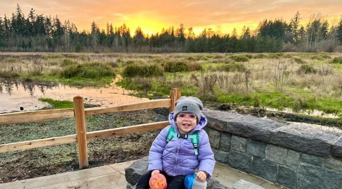 A Walk with David Quammen Stephen Alexander’s daughter, Morgan, takes in the sunset at Cook Park, a beautiful place to learn about science writing.