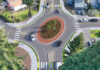 Tigard Doubles Down on Roundabouts A rendering showa the intersection of Southwest McDonald Street and Southwest Omara Street-Southwest 98th Avenue after the construction of a planned roundabout. Plans call for four new roundabouts on McDonald Street.