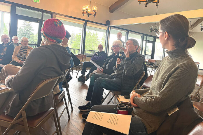 THS-Seniors-and-Senior-Citizens-in-the-crowd Many participating Summerfield residents recounted stories about Portland’s population surge in the 1950s on March 15, 2026. Jackson Kimball/Tigard Life
