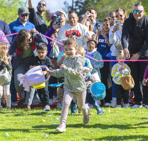Loads in attendance for the Tigard Recreation Program's 2025 Egg Hunt. 