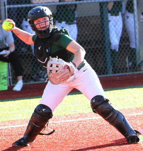 Tigard catcher Kenna Clark is the one returning starter from last year, and Coach Pete Kostel said she has stepped up as a team leader.
