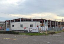 Contract Furnishings Mart jumps 72nd Avenue Construction progresses on Contract Furnishings Mart's new Tigard showroom and headquarters in April 2026. The new site is located next to the Fough and Co. facility.