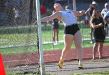 Tigard thrower closes out high school career with fourth straight state title Tigard senior Marissa Johnson competes in discus at the Three Rivers League en route to winning her fourth straight state title in the event, this one coming just three months after surgery for a torn labrum.