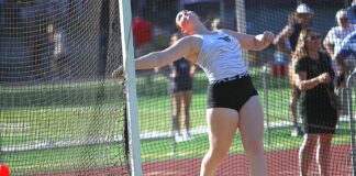 Tigard thrower closes out high school career with fourth straight state title Tigard senior Marissa Johnson competes in discus at the Three Rivers League en route to winning her fourth straight state title in the event, this one coming just three months after surgery for a torn labrum.