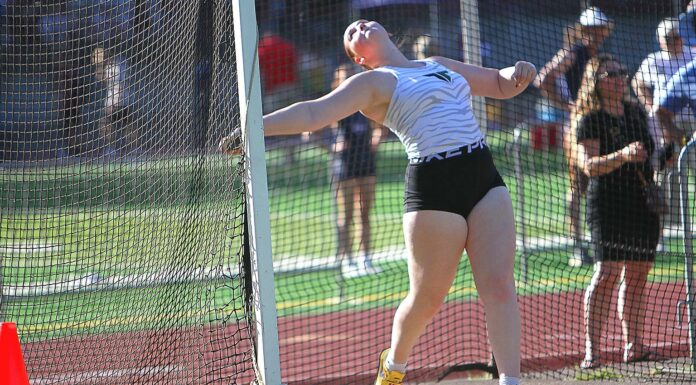 Tigard thrower closes out high school career with fourth straight state title Tigard senior Marissa Johnson competes in discus at the Three Rivers League en route to winning her fourth straight state title in the event, this one coming just three months after surgery for a torn labrum.
