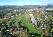 ‘Shovel-Ready’ Tigard trail project at risk after Metro shifts funding mid-stream An aerial shot of the proposed Ash Creek Nature Link path, which would connect the Metzger area to Washington Square and the regional Fanno Creek Trail, while adding an overpass over Highway 217.