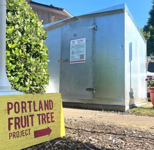 The new fruit fridge from The Portland Fruit Tree Project.