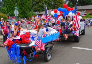 The resident organized Middle of Millen Drive Parade always kicks off at 4 pm on the 4th of July