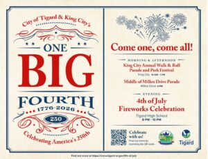 The City of Tigard & King City's One Big Fourth - celebrating America's 250th