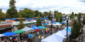 Tigard Street Fair is back on September 12th! An overhead view of the Tigard Street Fair