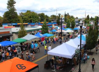 Tigard Street Fair is back on September 12th! An overhead view of the Tigard Street Fair