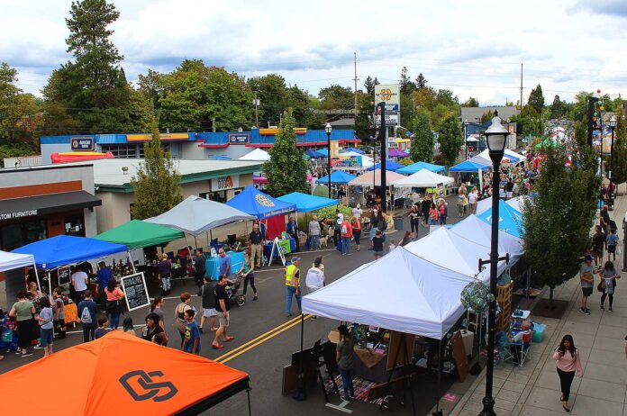 street-fair-elevated An overhead view of the Tigard Street Fair