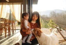 The Health our Pets bring home to Us Family with a dog