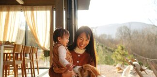 The Health our Pets bring home to Us Family with a dog