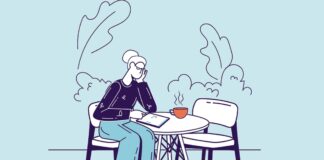 Time to Review Your Medicare Coverage An illistration of a woman reading.
