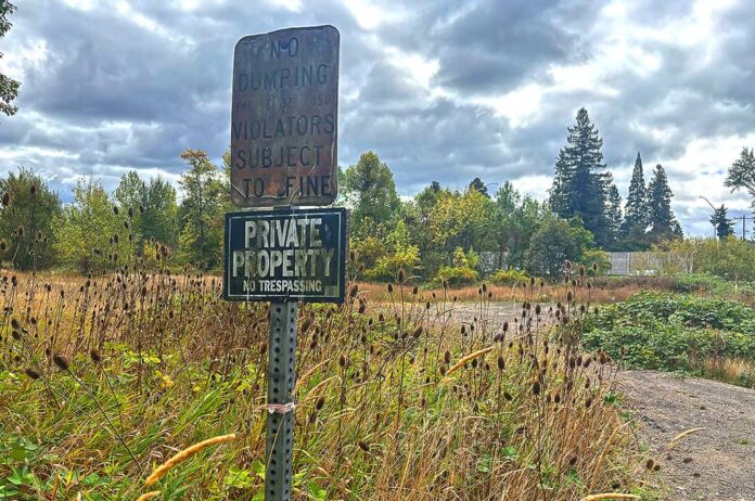ash-creek-property The 12.82 acres of property Tigard will be attempting to acquire in October is a wetland that runs between SW Oak Street and SW 95th Avenue