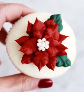 Poinsettia Cupcake