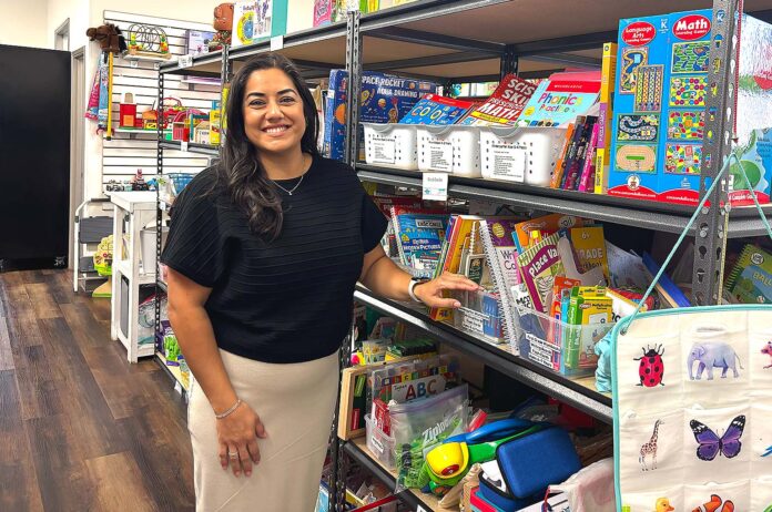 With Love Executive Director Vennisa Gomez-Gerberg oversees collection and distribution of With Love’s immense inventory of baby and toddler clothing, toys, strollers, diapers, cribs, books and more.